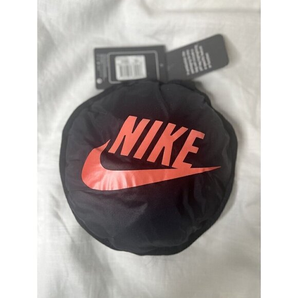 Nike Packable Nylon Barrel Duffle Gym Bag 90’s Black/Red w/Shoulder Strap -NEW - Picture 1 of 6